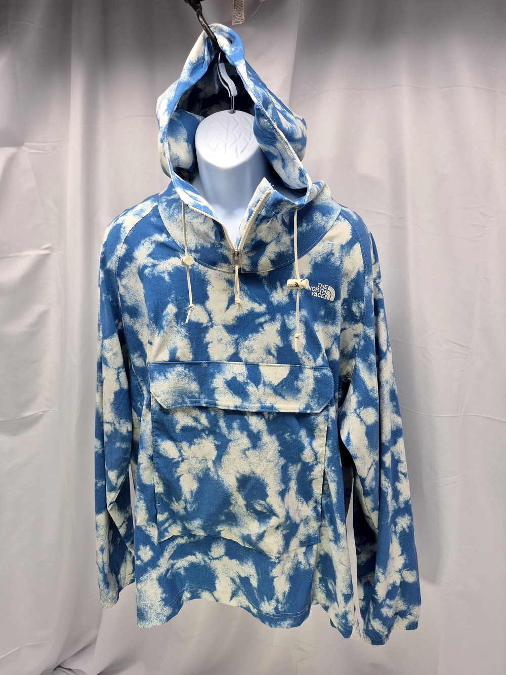 The North Face Printed Class V Pullover Anorak Jacket Blue Tie Dye Men’s Size XL